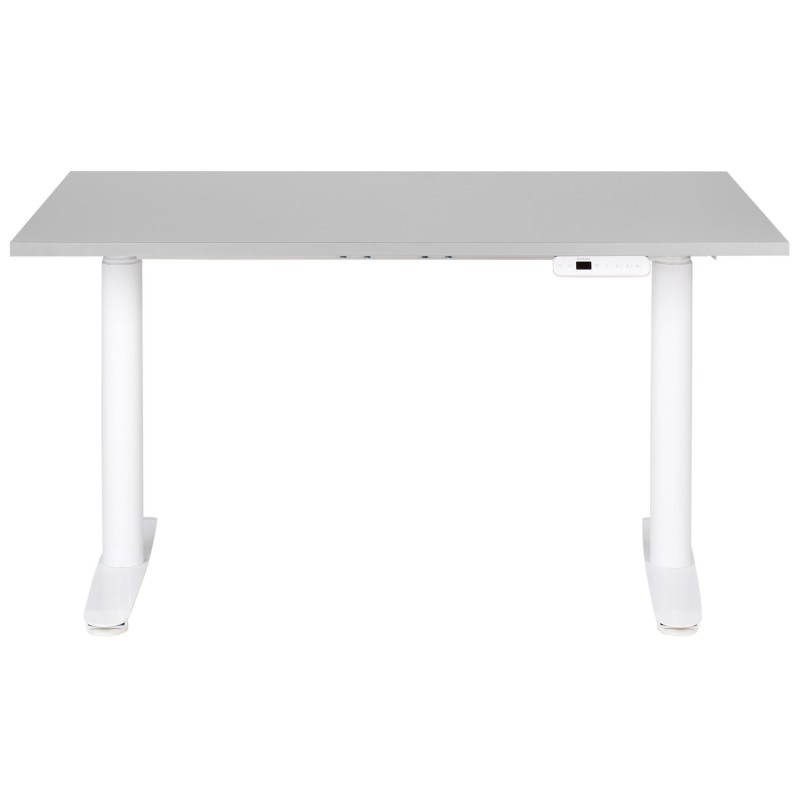 Biurko regulowane elektrycznie 120 x 72 cm szaro-białe DESTINAS