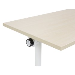 Biurko składane z kółkami 180 x 60 cm jasne drewno z białym CAVI