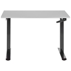 Biurko regulowane manualnie 120 x 72 cm szaro-czarne DESTINES