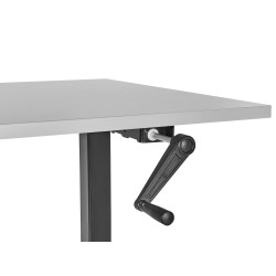 Biurko regulowane manualnie 120 x 72 cm szaro-czarne DESTINES