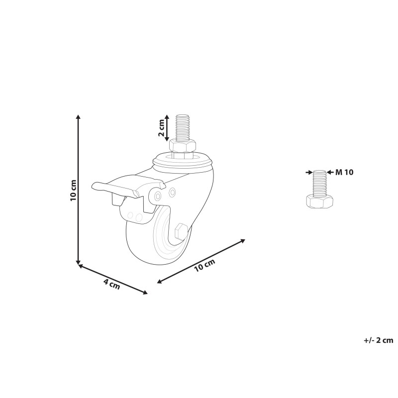 Zestaw 4 kółek do biurka narożnego DESTIN II