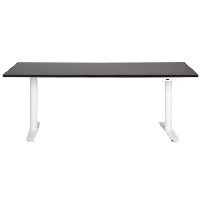Biurko regulowane elektrycznie 180 x 80 cm czarno-białe DESTINAS