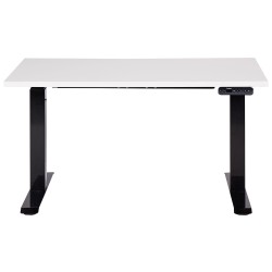 Biurko regulowane elektrycznie 120 x 72 cm biało-czarne DESTINES