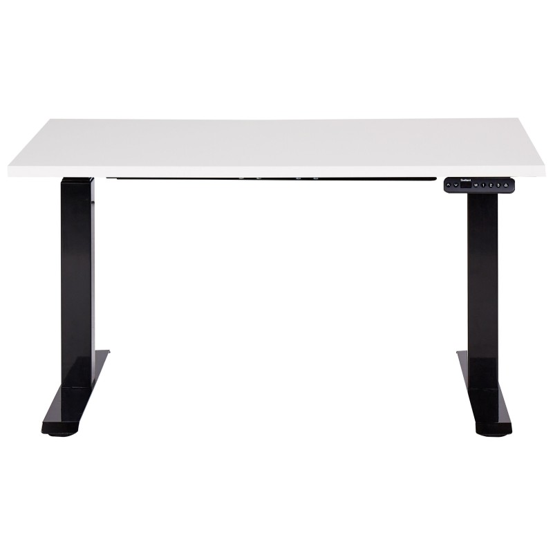 Biurko regulowane elektrycznie 120 x 72 cm biało-czarne DESTINES