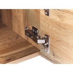 Biurko z szafką i szufladą 120 x 60 cm jasne drewno z białym ASHLAND