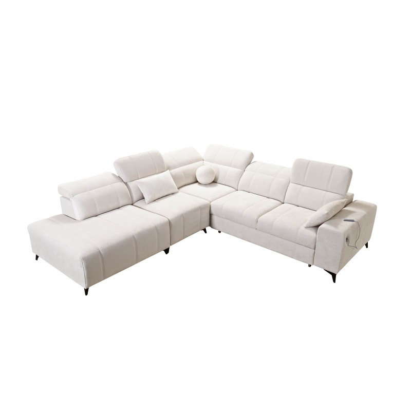 Sofá Esquinero de Lujo Ballagio IX con función de cama Plecionka, Spring 1115