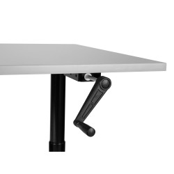 Biurko regulowane manualnie 120 x 72 cm szaro-czarne DESTINAS