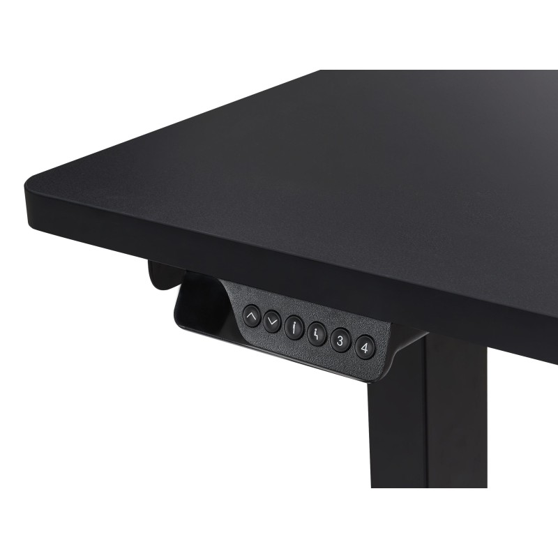 Biurko narożne prawe regulowane elektrycznie 160 x 59 cm czarne DESTINES
