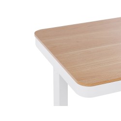 Biurko regulowane elektrycznie 120 x 60 cm z portem USB jasne drewno z białym KENLY