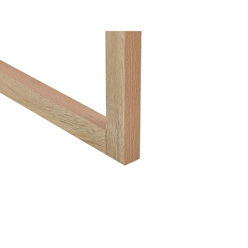 Biurko z szufladą 120 x 60 cm białe z jasnym drewnem JENKS