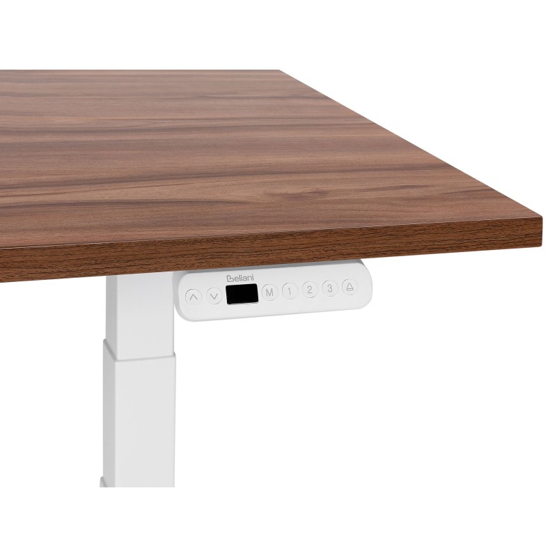 Biurko regulowane elektrycznie 120 x 72 cm ciemne drewno z białym DESTINES
