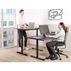 Biurko regulowane elektrycznie 180 x 80 cm czarne DESTINAS