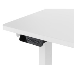 Biurko narożne prawe regulowane elektrycznie 160 x 59 cm białe DESTINES