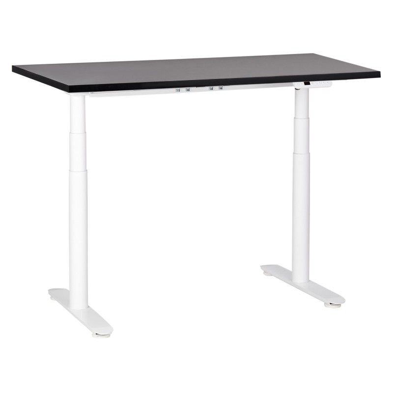 Biurko regulowane elektrycznie 120 x 72 cm czarno-białe DESTINAS