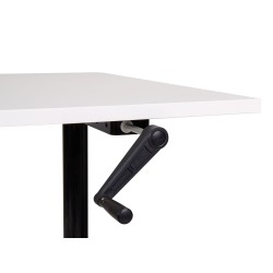 Biurko regulowane manualnie 120 x 72 cm biało-czarne DESTINAS