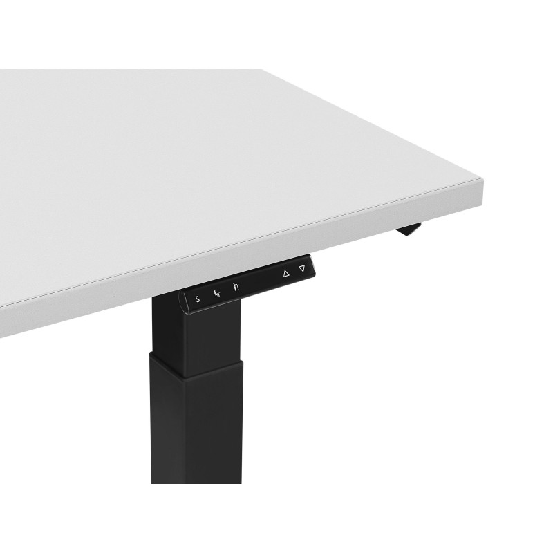 Biurko regulowane elektrycznie 130 x 72 cm szaro-czarne DESTIN II