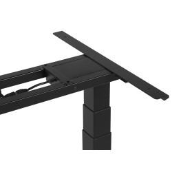 Biurko regulowane elektrycznie 130 x 72 cm szaro-czarne DESTIN II