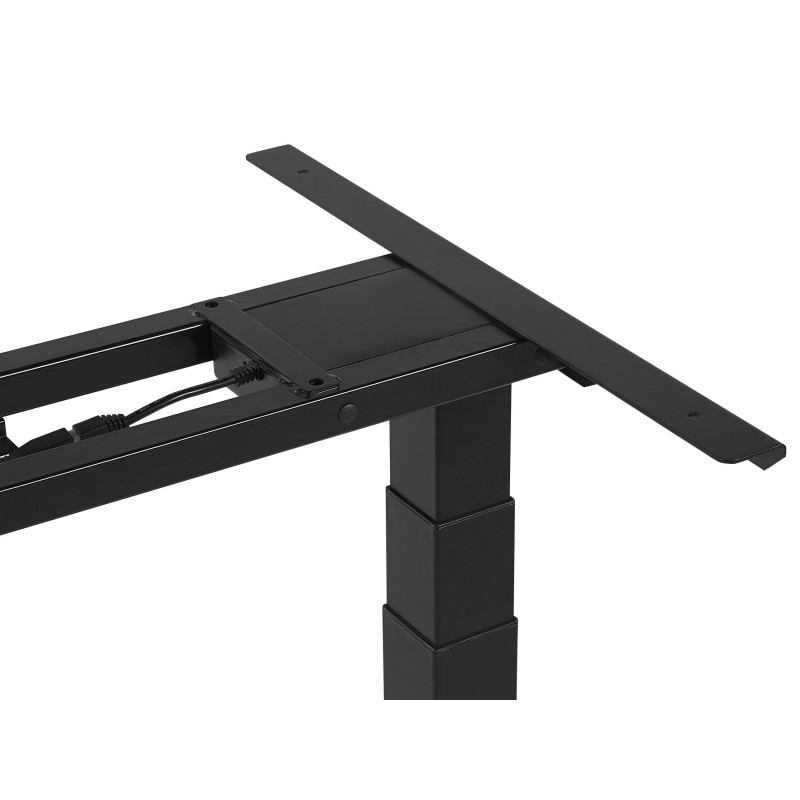 Biurko regulowane elektrycznie 130 x 72 cm szaro-czarne DESTIN II