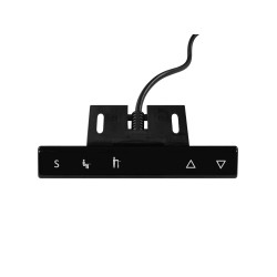 Biurko regulowane elektrycznie 130 x 72 cm szaro-czarne DESTIN II