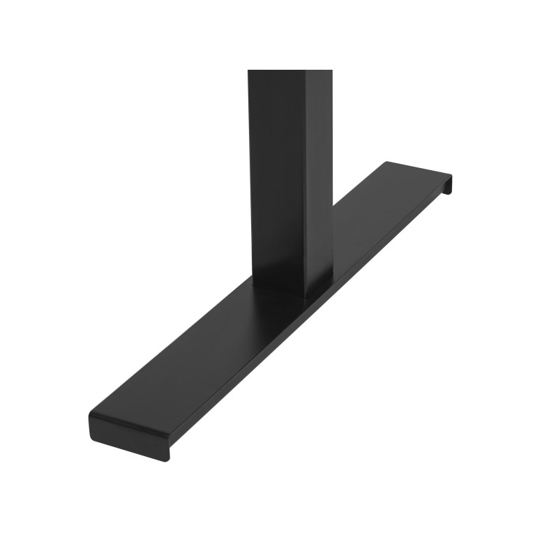 Biurko regulowane elektrycznie 130 x 72 cm szaro-czarne DESTIN II