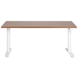 Biurko regulowane elektrycznie 160 x 72 cm ciemne drewno z białym DESTINAS