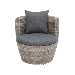 Zestaw mebli balkonowych z poduszkami CAPRI Technorattan Szary