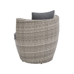 Zestaw mebli balkonowych z poduszkami CAPRI Technorattan Szary