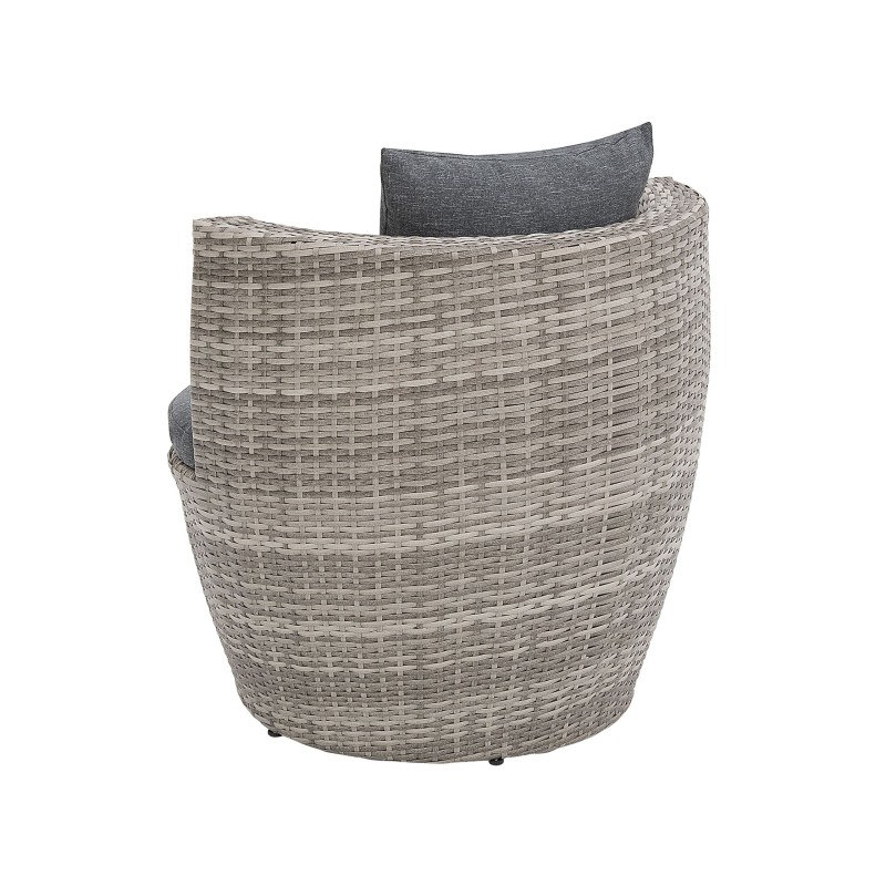 Zestaw mebli balkonowych z poduszkami CAPRI Technorattan Szary