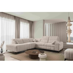 Sofá Esquinero de Lujo Ballagio IX con función de cama Plecionka, Spring 1108