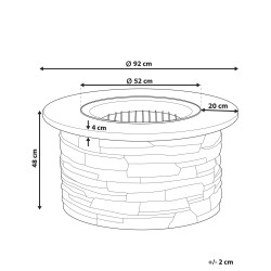 Palenisko ogrodowe z grillem TAMBORA Beton Szary