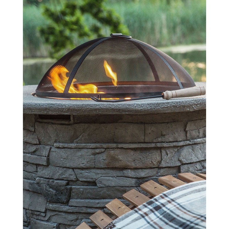 Palenisko ogrodowe z grillem TAMBORA Beton Szary