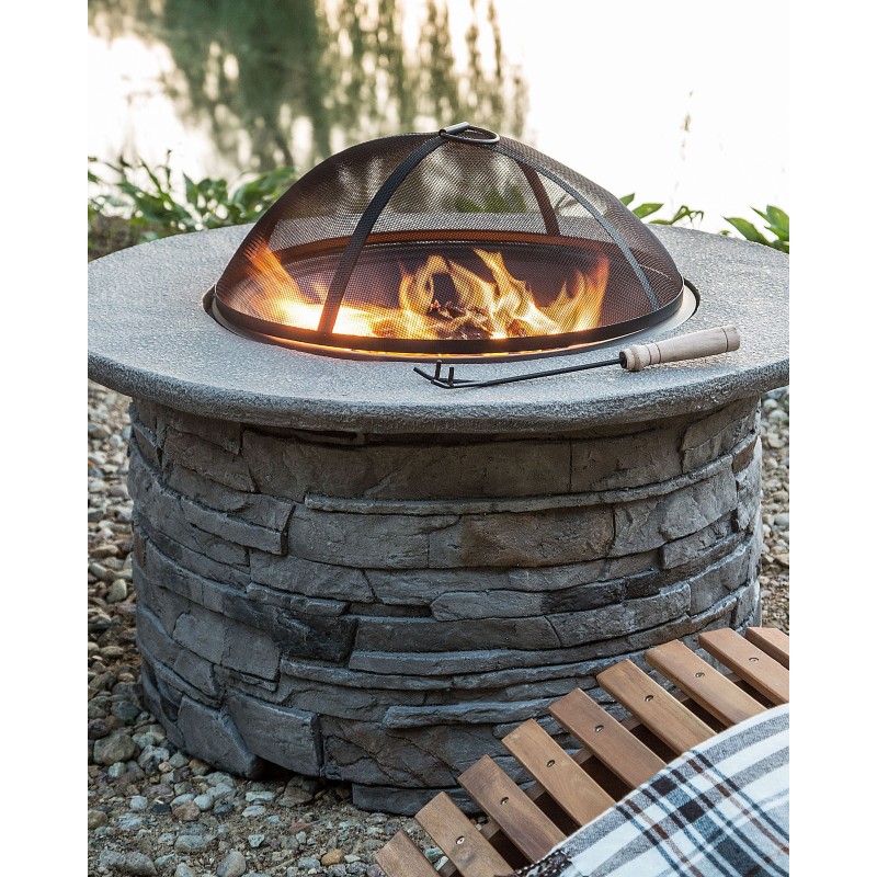 Palenisko ogrodowe z grillem TAMBORA Beton Szary