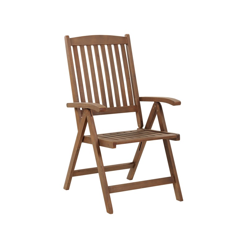 Zestaw mebli balkonowych Składane AMANTEA Drewno Ciemnobrązowy