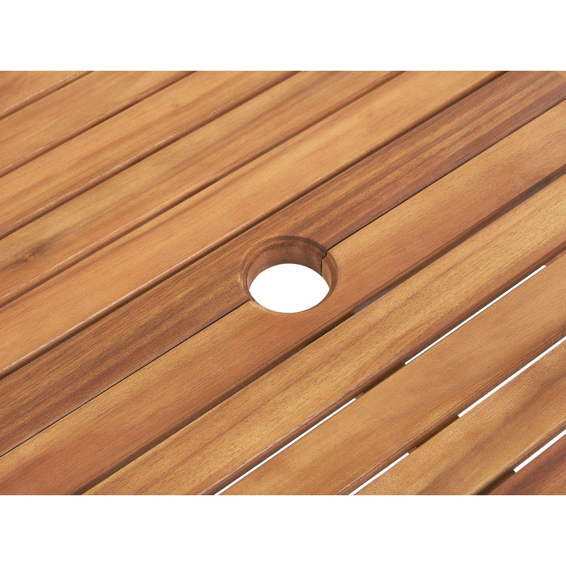 Zestaw ogrodowy dla 6 osób JAVA z poduszkami Drewno akacjowe Bordowy