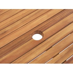 Zestaw ogrodowy dla 6 osób JAVA z poduszkami Drewno akacjowe Złamana biel