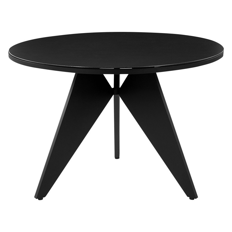 Zestaw ogrodowy dla 4 osób OLMETTO/BUSSETO Metal Czarny