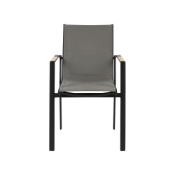 Zestaw ogrodowy dla 4 osób OLMETTO/BUSSETO Metal Czarny