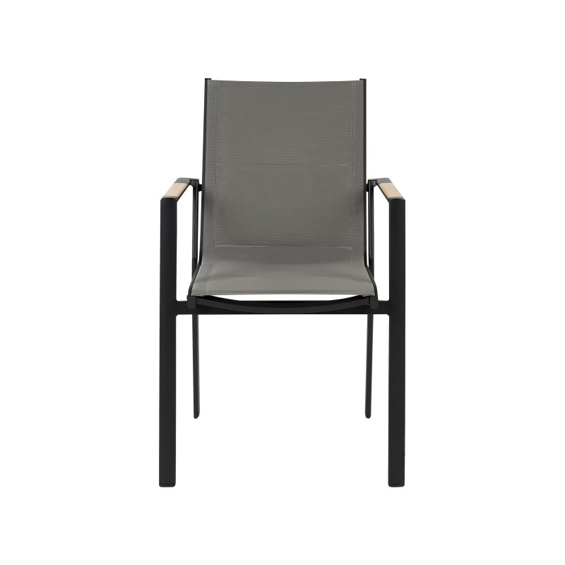 Zestaw ogrodowy dla 4 osób OLMETTO/BUSSETO Metal Czarny