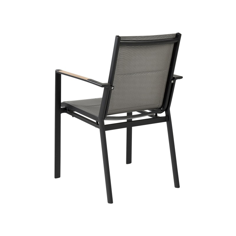 Zestaw ogrodowy dla 4 osób OLMETTO/BUSSETO Metal Czarny