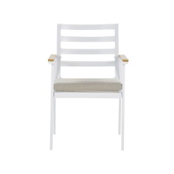 Zestaw ogrodowy dla 4 osób CAVOLI z poduszkami Metal Beżowy