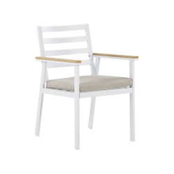 Zestaw ogrodowy dla 4 osób CAVOLI z poduszkami Metal Beżowy