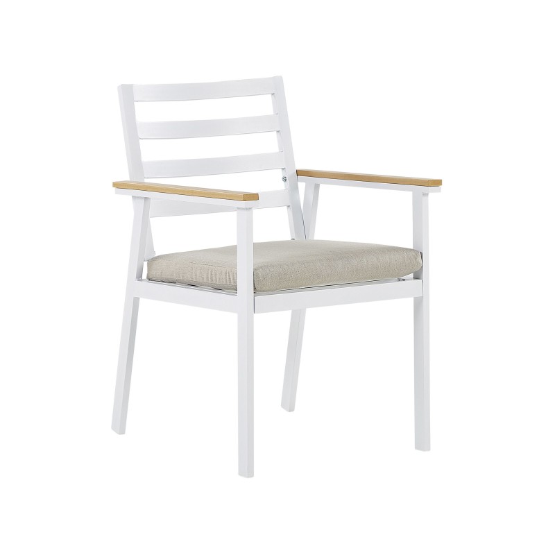 Zestaw ogrodowy dla 4 osób CAVOLI z poduszkami Metal Beżowy