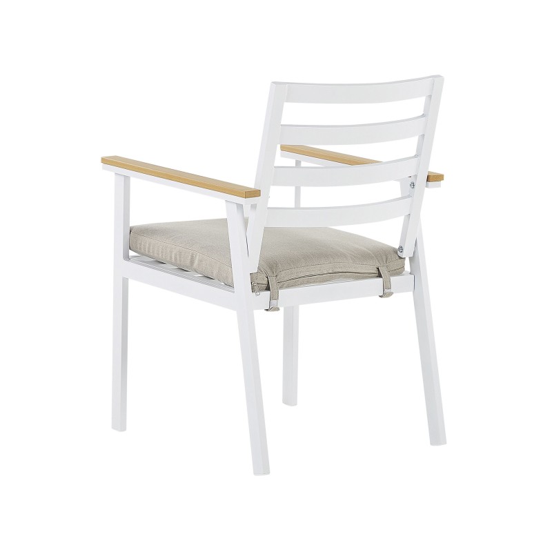 Zestaw ogrodowy dla 4 osób CAVOLI z poduszkami Metal Beżowy