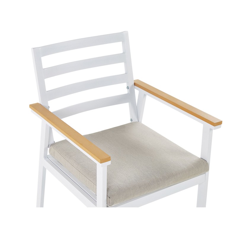 Zestaw ogrodowy dla 4 osób CAVOLI z poduszkami Metal Beżowy