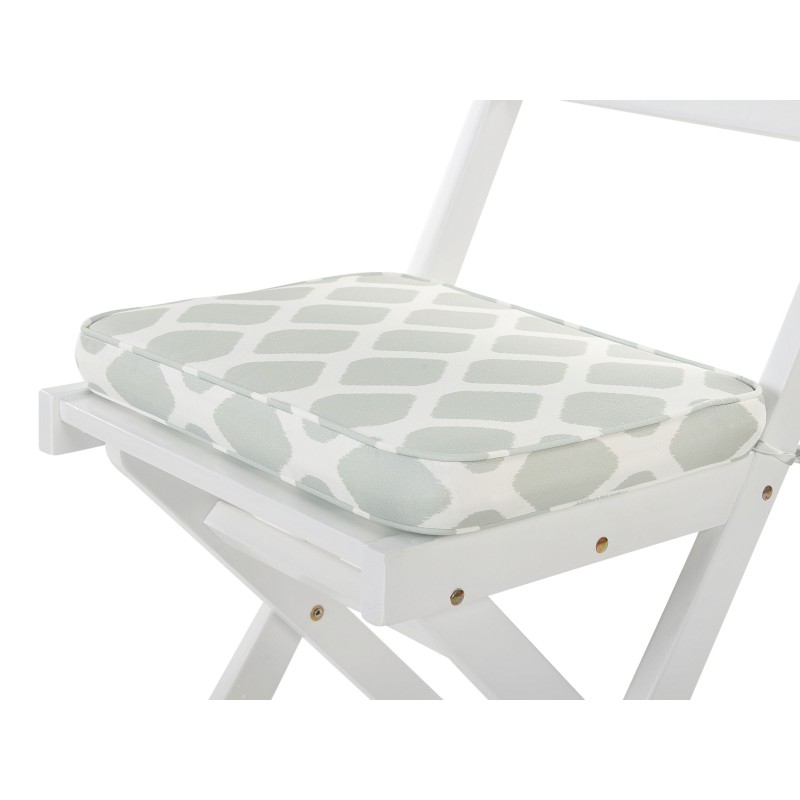 Zestaw mebli balkonowych z poduszkami Składane FIJI Drewno Biały