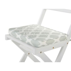 Zestaw mebli balkonowych z poduszkami Składane FIJI Drewno Biały