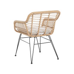 Zestaw mebli balkonowych z poduszkami TRESTINA Technorattan Jasnobrązowy