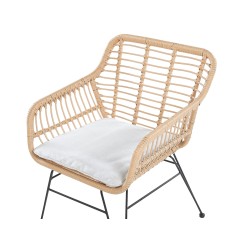 Zestaw mebli balkonowych z poduszkami TRESTINA Technorattan Jasnobrązowy