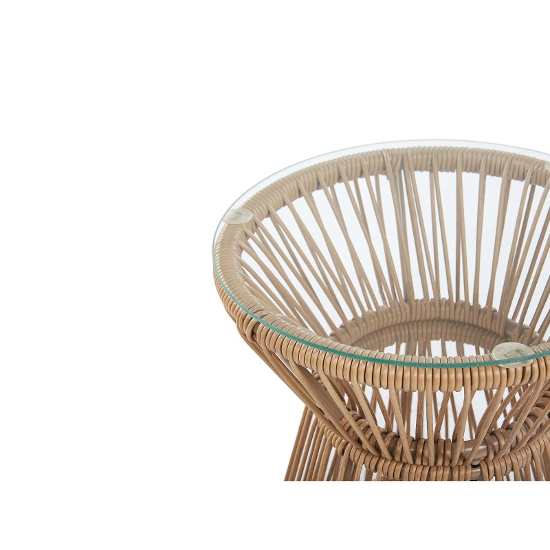 Zestaw mebli balkonowych z poduszkami TRESTINA Technorattan Jasnobrązowy