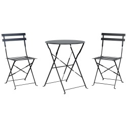 Zestaw mebli balkonowych Składane FIORI Metal Czarny